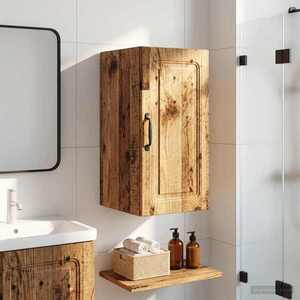 Imagine vidaXL Dulap de perete pentru baie UTRECHT Lemn vechi 30 x 31 x 59 cm