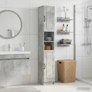 Imagine vidaXL Cabinet de Baie cu Raft Deschis UTRECHT Gri Beton