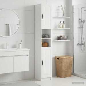 Imagine vidaXL Cabinet de Baie cu Raft Deschis UTRECHT Alb foarte lucios