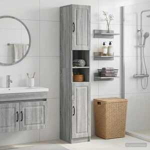 Imagine vidaXL Cabinet de Baie cu Raft Deschis UTRECHT Sonoma gri