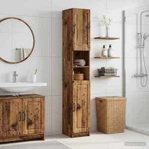 Imagine vidaXL Cabinet de Baie cu Raft Deschis UTRECHT Lemn vechi