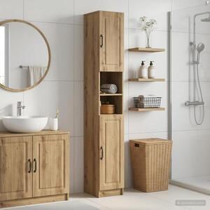 Imagine vidaXL Cabinet de Baie cu Raft Deschis UTRECHT Stejar Artizanal