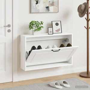 Imagine vidaXL Dulap pentru pantofi montat pe perete UTRECHT 71 x 17 x 43 cm