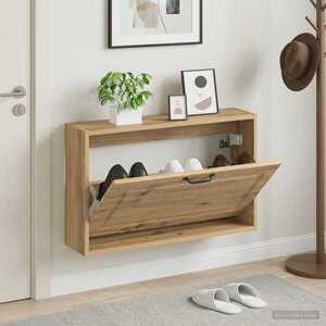 Imagine vidaXL Dulap pentru pantofi montat pe perete UTRECHT 71 x 17 x 43 cm