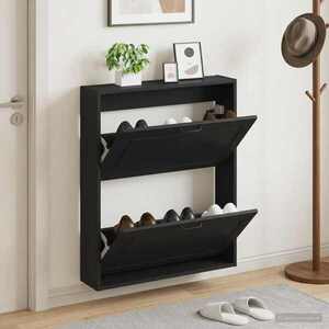 Imagine vidaXL Dulap pentru pantofi montat pe perete UTRECHT 71 x 17 x 86 cm