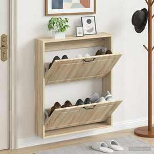 Imagine vidaXL Dulap pentru pantofi montat pe perete UTRECHT 71 x 17 x 86 cm