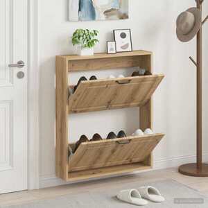Imagine vidaXL Dulap pentru pantofi montat pe perete UTRECHT 71 x 17 x 86 cm
