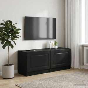 Imagine vidaXL Cabinet TV Negru Lemn prelucrat