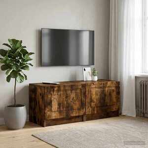 Imagine vidaXL Cabinet TV Stejar fumuriu Lemn prelucrat