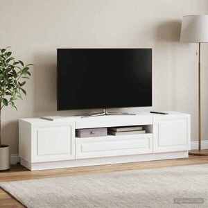 Imagine vidaXL Cabinet TV cu LED Alb Lemn prelucrat