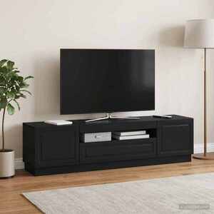 Imagine vidaXL Cabinet TV cu LED Negru Lemn prelucrat