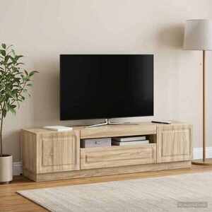 Imagine vidaXL Cabinet TV cu LED Stejar Sonoma Lemn prelucrat