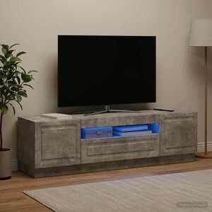 Imagine vidaXL Cabinet TV cu LED Gri Beton Lemn prelucrat