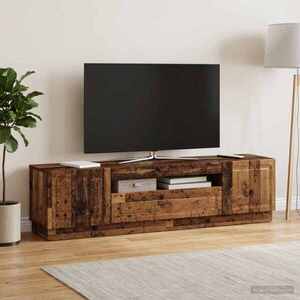 Imagine vidaXL Cabinet TV cu LED Lemn vechi Lemn prelucrat