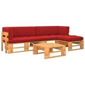 Imagine vidaXL Set mobilier paleți, 4 piese, maro miere, lemn de pin tratat