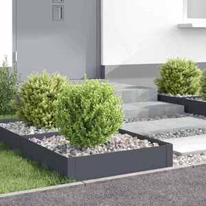 Imagine vidaXL Margine pentru gazon 4 buc. 60 x 60 x 20 cm Oțel Antracit