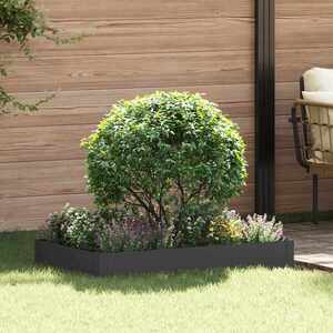 Imagine vidaXL Margine pentru gazon 100 x 60 x 20 cm Oțel Negru