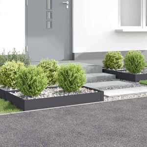 Imagine vidaXL Margine pentru gazon 4 buc. 100 x 60 x 20 cm Oțel Antracit
