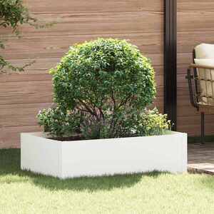 Imagine vidaXL Margine pentru gazon 100 x 60 x 35 cm Oțel Alb