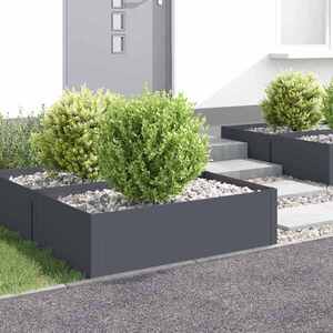 Imagine vidaXL Margine pentru gazon 4 buc. 100 x 60 x 35 cm Oțel Antracit