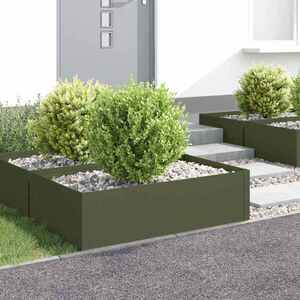 Imagine vidaXL Margine pentru gazon 4 buc. 100 x 60 x 35 cm Oțel