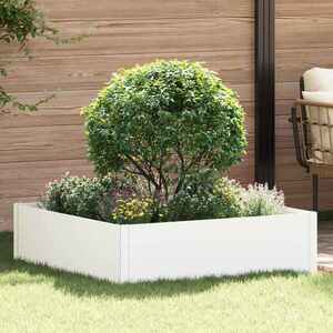 Imagine vidaXL Margine pentru gazon 100 x 100 x 35 cm Oțel Alb