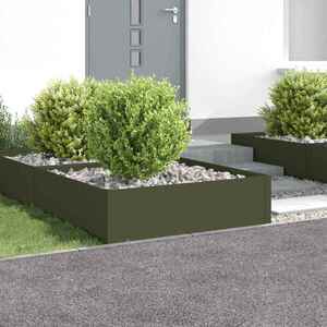 Imagine vidaXL Margine pentru gazon 4 buc. 100 x 100 x 35 cm Oțel