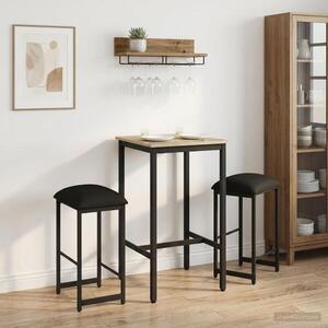 Imagine vidaXL Scaun de bar 2 buc. Negru 40 x 32 x 64 cm Lemn prelucrat