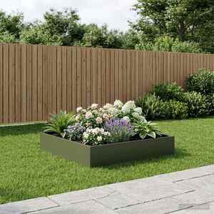 Imagine vidaXL Vază pentru Grădină Verde măsliniu 80 x 80 x 20 cm