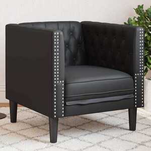 Imagine vidaXL Canapea Negru 74, 5 x 71 x 70, 5 cm PVC