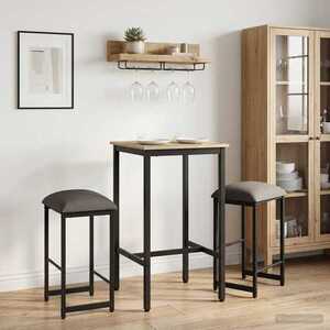 Imagine vidaXL Scaun de bar 2 buc. Gri deschis 40 x 32 x 64 cm Lemn prelucrat