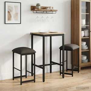 Imagine vidaXL Scaun de bar 2 buc. Gri închis 40 x 32 x 64 cm Lemn prelucrat