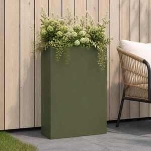 Imagine vidaXL Vază pentru Grădină Verde măsliniu 40 x 20 x 75 cm