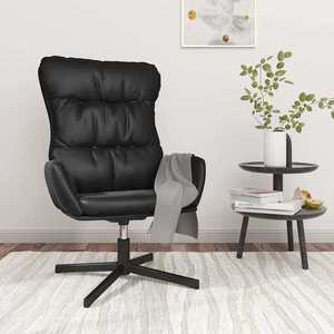 Imagine vidaXL Scaun de relaxare, negru, piele ecologică