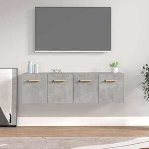 Imagine vidaXL Dulapuri TV de perete 2 buc. gri beton 60x36, 5x35 cm lemn