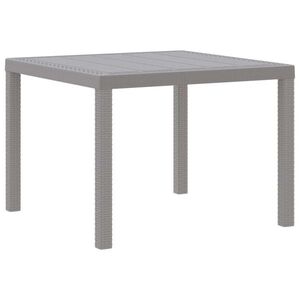 Imagine vidaXL Masă de Grădină Gri deschis 100 x 100 x 73 cm poliratan