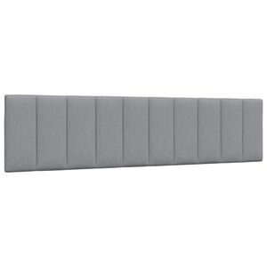 Imagine vidaXL Pernă tăblie de pat, Hanko, gri deschis, 200 cm, material textil