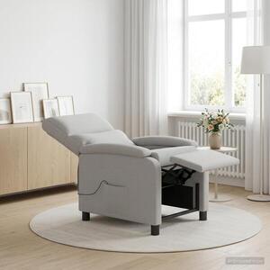 Imagine vidaXL Reclinabil cu masaj Gri nori Țesătură
