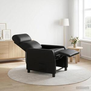 Imagine vidaXL Reclinabil cu masaj Negru Piele artificială