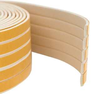 Imagine vidaXL Banda adeziva pentru feronerie Alb 8 x 2 mm 100 m Spumă EPDM