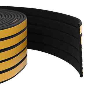 Imagine vidaXL Banda adeziva pentru feronerie Negru 9 x 3 mm 50 m Spumă EPDM