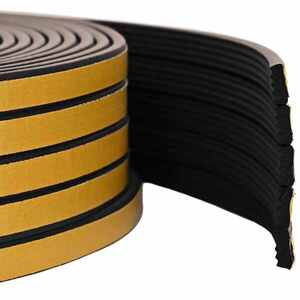 Imagine vidaXL Banda adeziva pentru feronerie Negru 10 x 4 mm 50 m Spumă EPDM