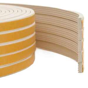 Imagine vidaXL Banda adeziva pentru feronerie Alb 15 x 8 mm 25 m Spumă EPDM