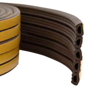 Imagine vidaXL Banda adeziva pentru feronerie Maro 10 x 6 mm 50 m Spumă EPDM
