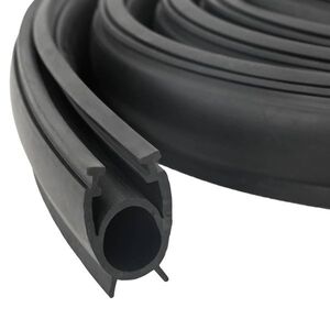 Imagine vidaXL Etanșare pentru Ușa Garajului Negru 41 x 33 mm 4 m PVC
