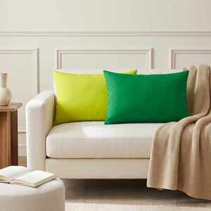 Imagine vidaXL Husă pentru pernă 2 pcs HEERLEN Verde strălucitor. 30 x 50 cm