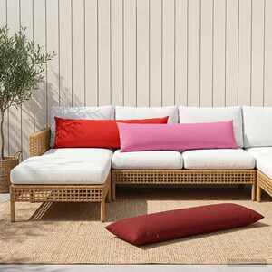 Imagine vidaXL Husă pentru pernă HEERLEN Roz 40 x 145 cm Poliester