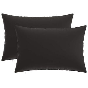 Imagine vidaXL Husă pentru pernă 2 pcs HEERLEN Negru 50 x 80 cm Poliester