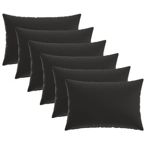 Imagine vidaXL Husă pentru pernă 6 pcs HEERLEN Negru 50 x 80 cm Poliester