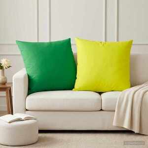 Imagine vidaXL Husă pentru pernă 2 pcs HEERLEN Verde strălucitor. 65 x 65 cm